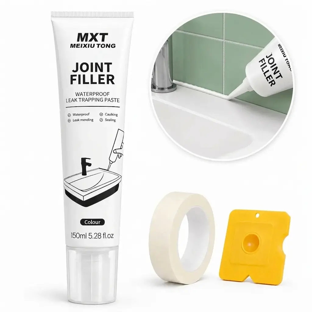[Fall Special] 150 mL Super Gap Filler Waterproof Grout Set, 150 mL Grout for Repairing and Sealing Gaps Around Bathroom, Kitchen, and Sink Tiles, Includes Masking Tape and a Spatula sohochic