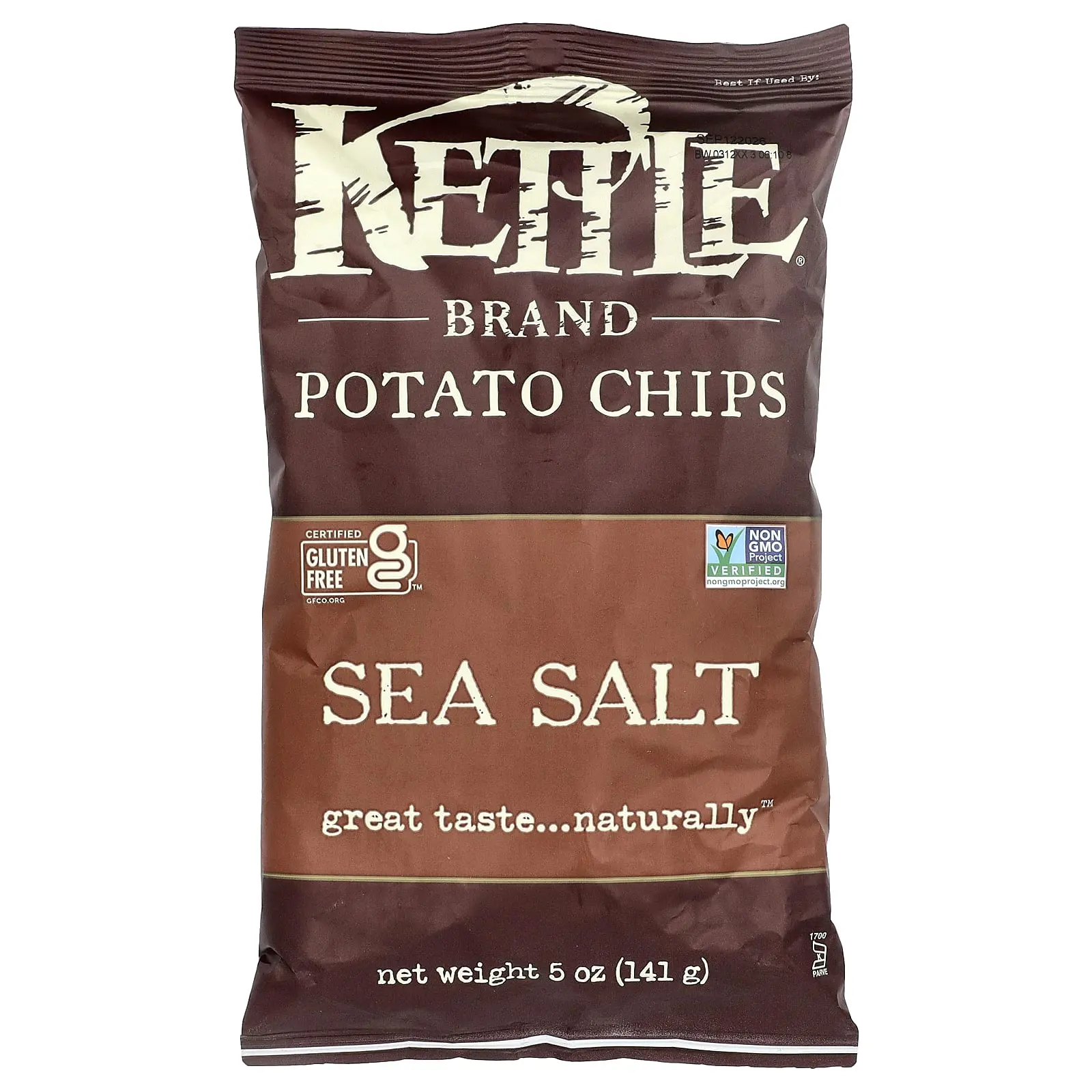 Kettle Foods Potato Chips, Sea Salt, 5 oz (141 g) Kettle Foods Potato Chips, Sea Salt, 5 oz (141 g)