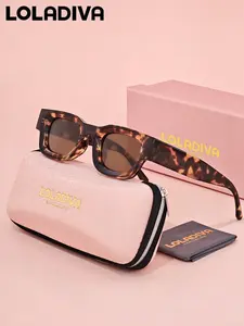 LolaDiva 1 Piece Unisex Square Polarized Sunglasses, Full Frame Uv400 Cute frames boosting approachability