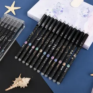 12 Pack Erasable Neutral Pens, Zodiac Design, /blue Ink, 0.5mm, Ideal for School and Office Use, Back-To-School, Bible Study, Astrology Lovers, Disappearing Ink Pens