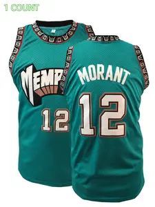 Men's #12 Basketball Jersey, Sporty Jersey, Embroidered Letter Number Design, Loose Fit Breathable Casual Sports Vest for Men & Women