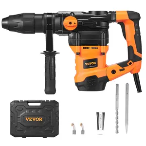 VEVOR 1-9/16 Inch SDS-Max Rotary Hammer Drill, 13Amp Corded Drills, Heavy Duty Chipping Hammers with Vibration Control & Safety Clutch, Electric Demolition Hammers Variable Speed, Power Tool For Conc