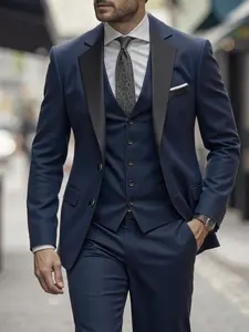 Men's Elegant Solid Color Plain Casual Blazer Jacket, Fitted Regular Fit, Wedding Banquet Celebration Evening Wear, All Seasons Formal Wear