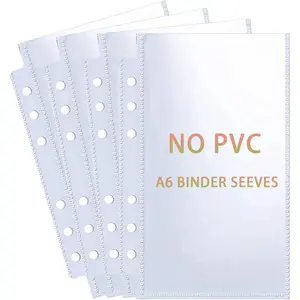 40 Pack 80 Pockets Budget Sheet Protector Sleeves for A6 6 Ring Binder, Ultra-Clear  Binder Sleeves, Double-Sided, Top Loading Sheet Protector for Budget Sheet,  Collection ,3.5x5 Photos