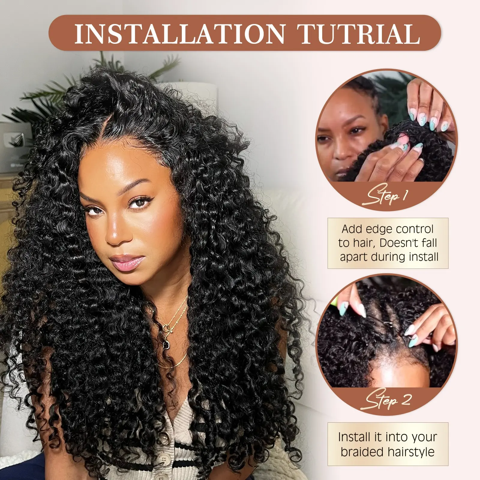 18 Inch Human Hair Extensions Knotless Crochet Pre-Separated Feather Light Amazon.com : Limited Beauty Deep Wave Crochet Human Hair  main image 3