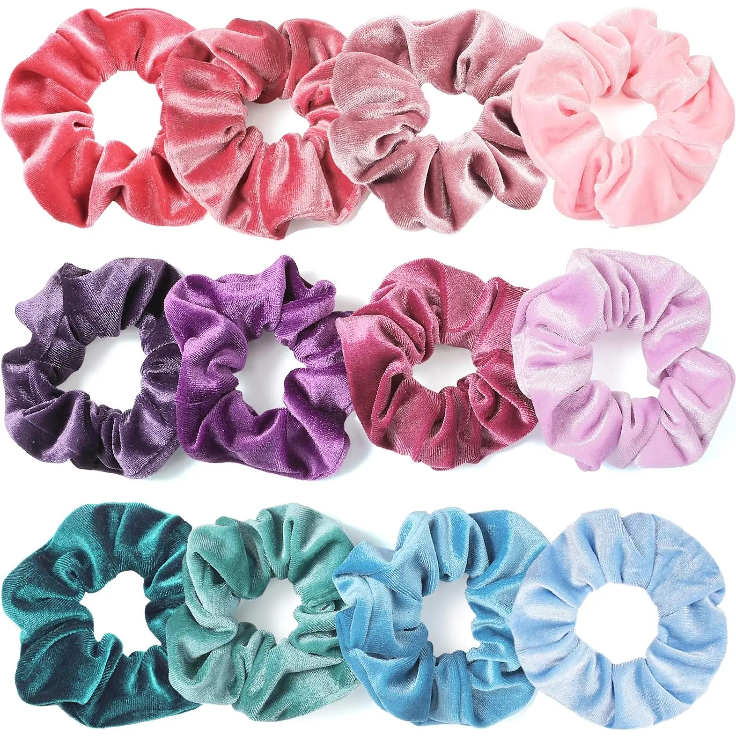HPJIQ Fluffy Scrunchies, Soft Fabric Bobble Shape Hair Tie for Women and Girls, Elastic Ponytail Accessories, Elastic Hair Ties Ponytail Holders, Hair Style Accessory