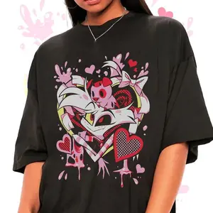 Hazbin Characters Hotel, Hazbin Tshirt Hotel , Hazbin Hotel Merch Cotton Fabric