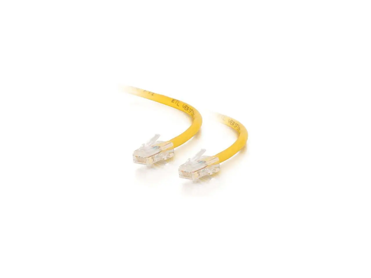 C2G 24669 Cat5e Cable - Non-Booted Unshielded Ethernet Network Patch Cable, Yellow (2 Feet, 0.60 Meters)