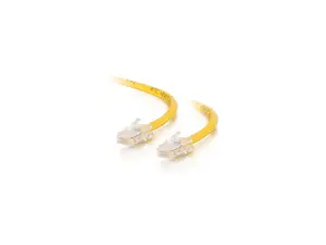C2G 24669 Cat5e Cable - Non-Booted Unshielded Ethernet Network Patch Cable, Yellow (2 Feet, 0.60 Meters)