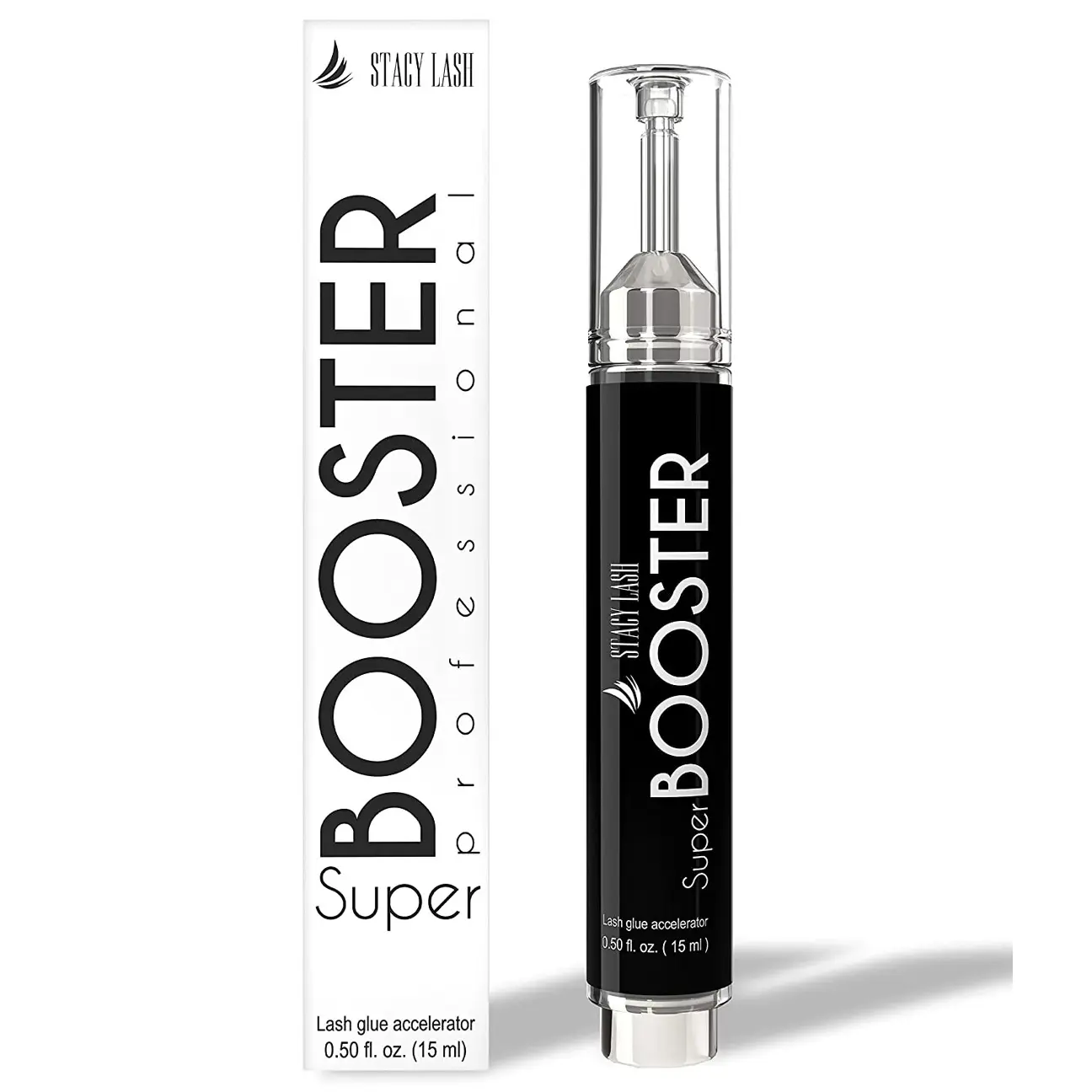 Stacy Lash Super Booster for Eyelash Extensions 0.50 fl oz | Glue Accelerator for Low Humidity | Professional Cosmetic Use | Lash Supplies