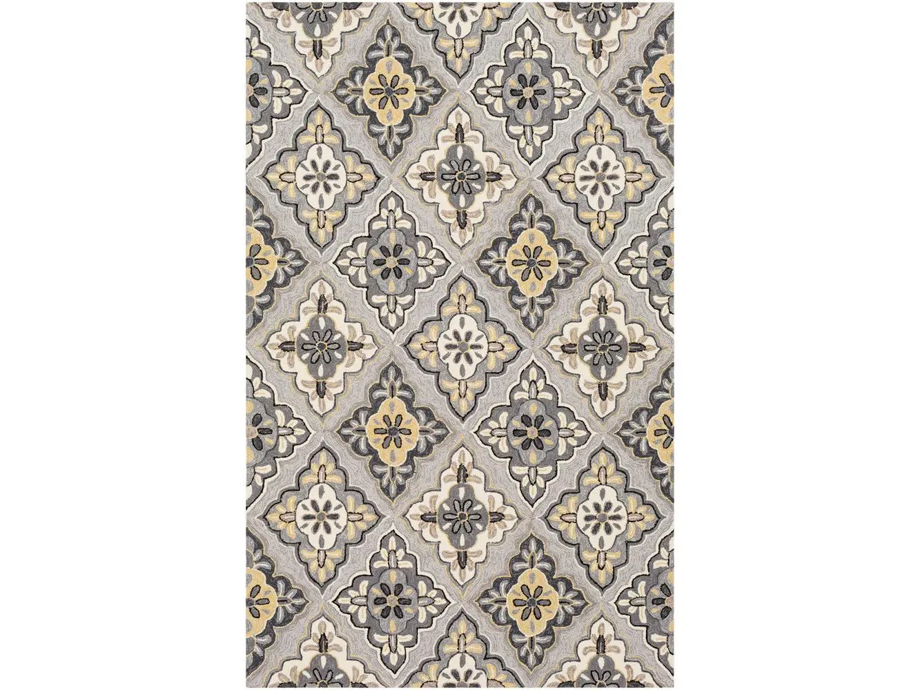 Livabliss RAI1277-1616 Hand-Hooked Polypropylene Rain Area Rug, 18 in., Black, Medium Pile, Hooked Weave Design for Indoor Spaces
