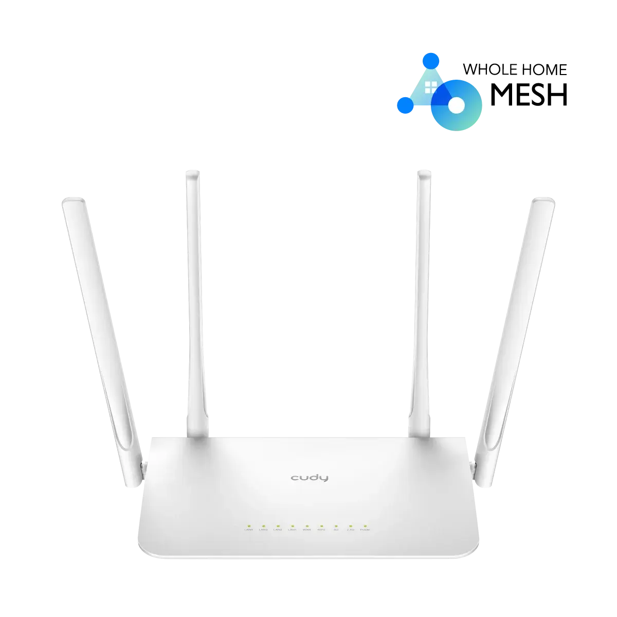 Cudy WR1300 AC1200 Gigabit Dual Band Wi-Fi Mesh Router with 5× Ethernet Ports and 4× High-Gain Antennas wifirouter