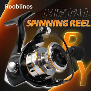 Rooblinos RY Spinning Reel, Fishing Reel, Metal Build, Stainless Steel Spindle, 5.2:1 High-Speed Gear, Smooth Powerful Brake, Ergonomic EVA Handle, 7 Sizes (1000–7000), Freshwater & Saltwater, Corrosion Resistant, Lightweight, Long Cast, Anti-Tangle