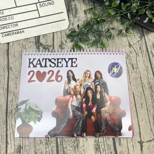 Katseye Calendar 2026, Desktop and Wall Calendar, Best Lines Graphic Calendar, Home Decorating