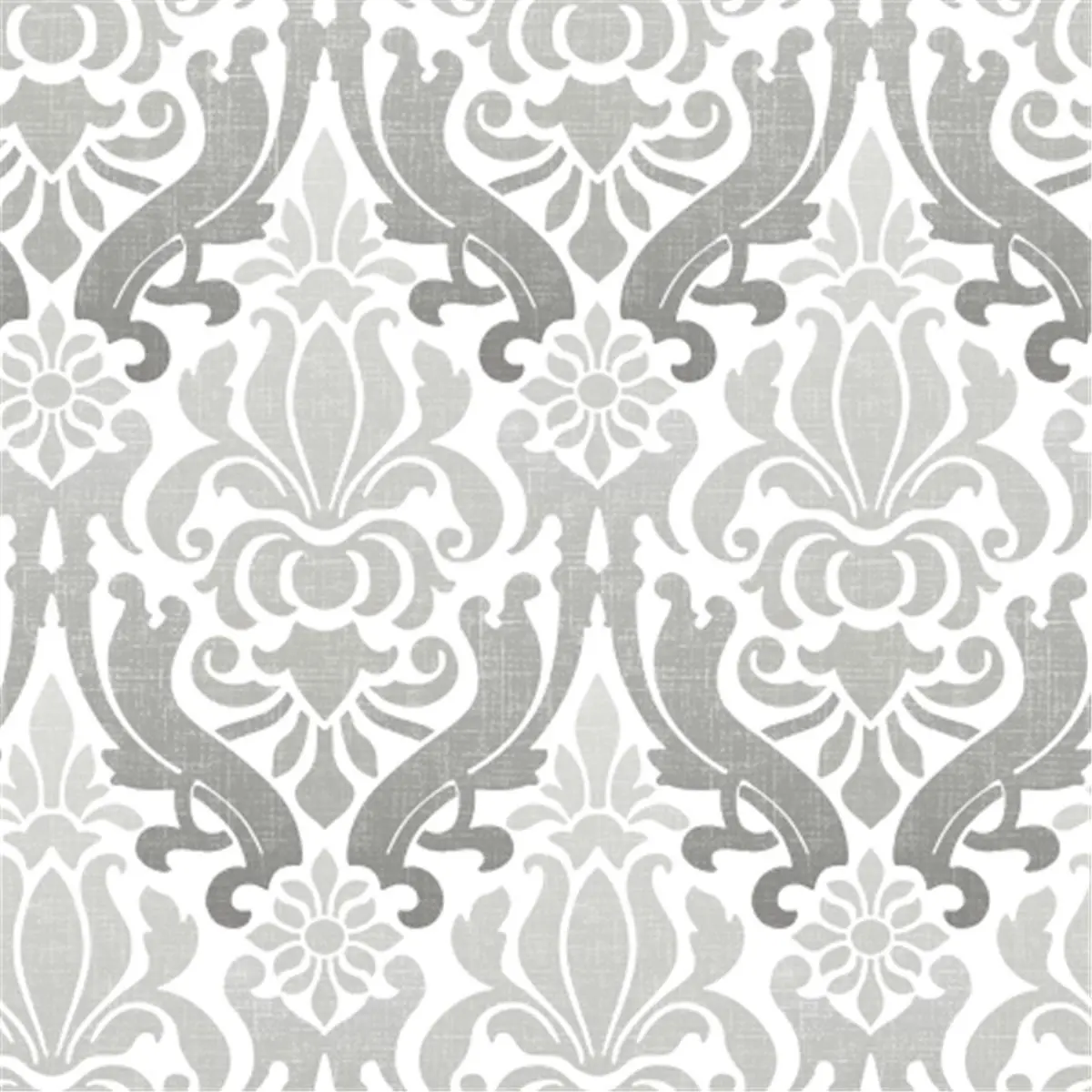 212 MAIN NU1827 Nouveau Damask Print Decorative Wallpaper - 20.5" x 18', Peel-and-Stick, Removable, Grey, for Entryway, Indoor Use