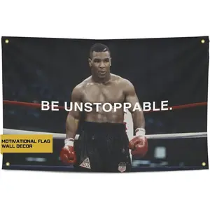 Gold Trident Be Unstoppable Motivational Gym Banner - Inspire Your Workout with this Banner - Perfect Fitness Wall Decor for Gym, Dorm - Stay Motivated with Cool Motivation Art - 3x5 Feet