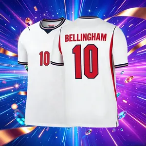 2026 England Home White 10# Bellingham Short Sleeve Soccer Jersey Fans Version