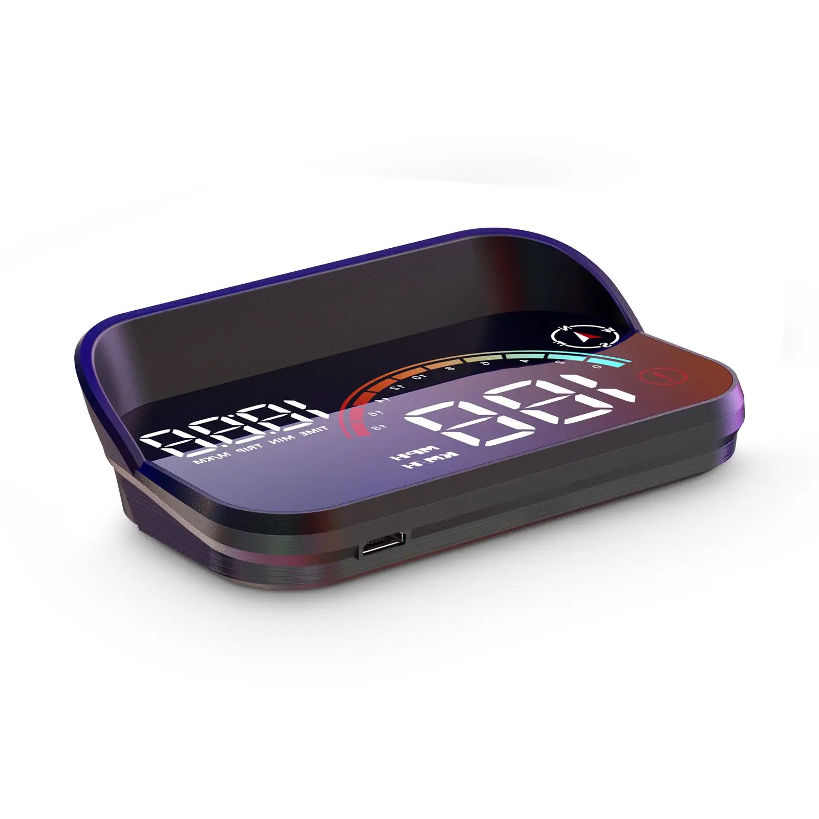 Car Windshield Speedometer Projector, Universal 3.5 Inch HUD, OBD/GPS Digital Speed, Compass Direction, Time, Over Speed Warning, Mileage, Driving Tim