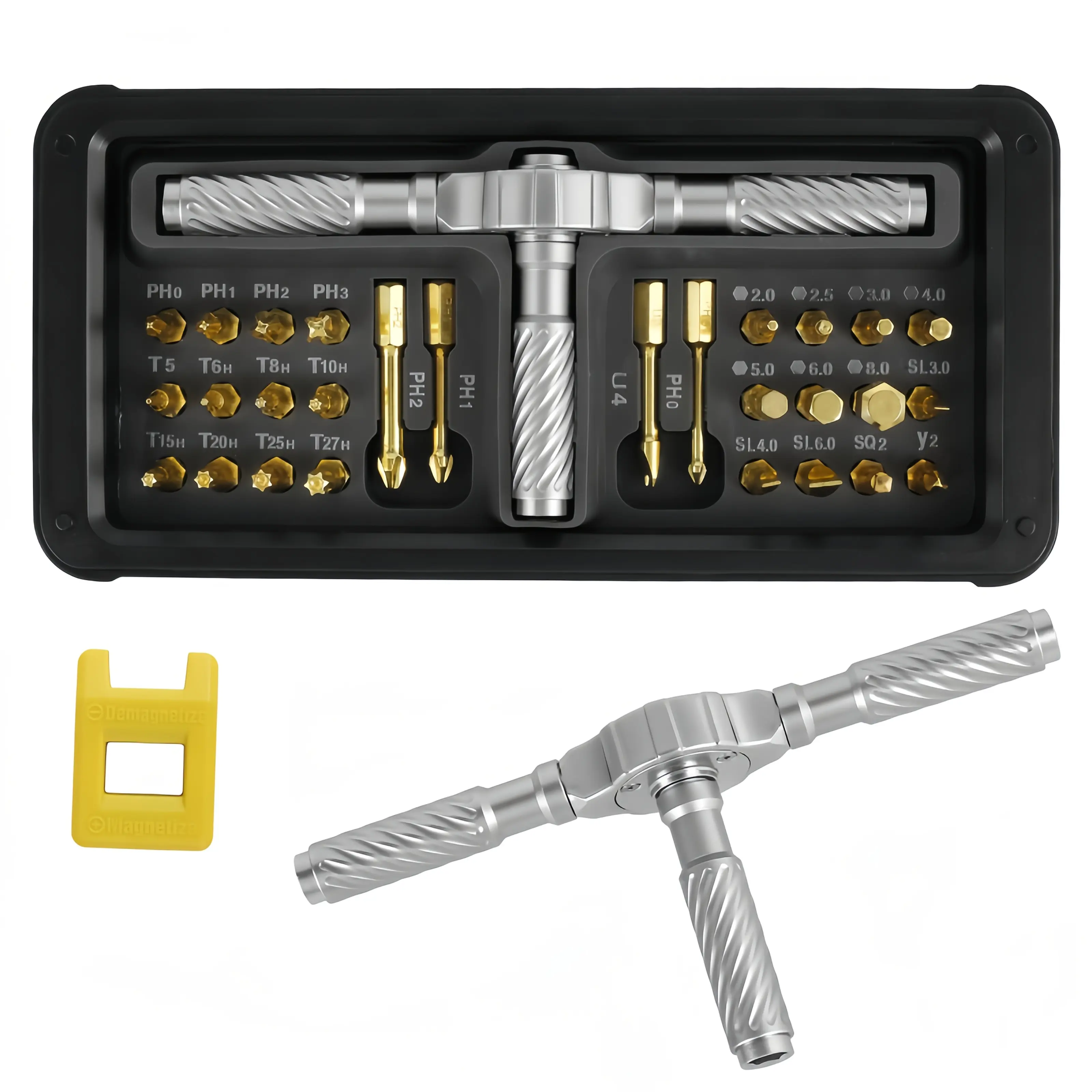 ratchet 30 in 1 Magnetic Screwdriver Set, DIY Ratchet Screwdriver Set, Multi Bit Magnetic Drive Sets with Ratcheting Handle, Handy Repair Tool Kit for Electronics, Bike, Furniture, DIY, Computer labor-saving design removable household appliance multi than