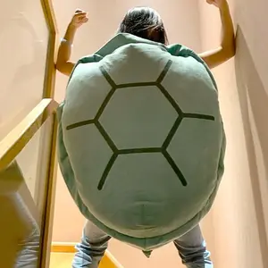 80/100CM Funny Big Turtle Shell Plush Toy Adult Can Wear Sleeping Bag Stuffed Soft Pillow Cushion Creative Gifts For Friends