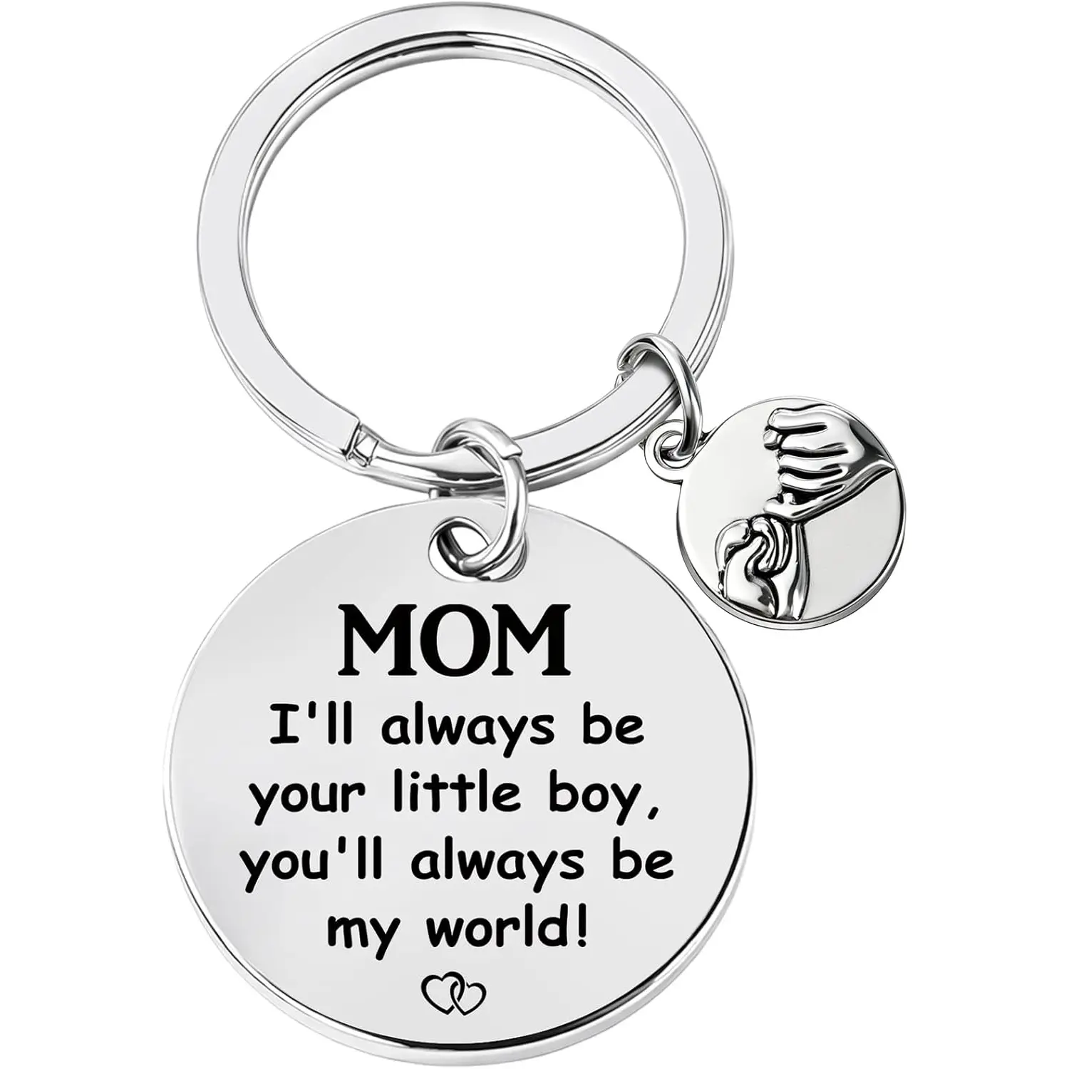 Mothers Day Mom Gifts from Son Daughter - Pinky Promise Keychain for Mama Stepmom Birthday Christmas Valentines