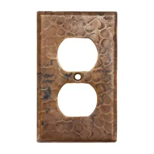Copper Switchplate Single Duplex, 2 Hole Outlet Cover - Quantity 4