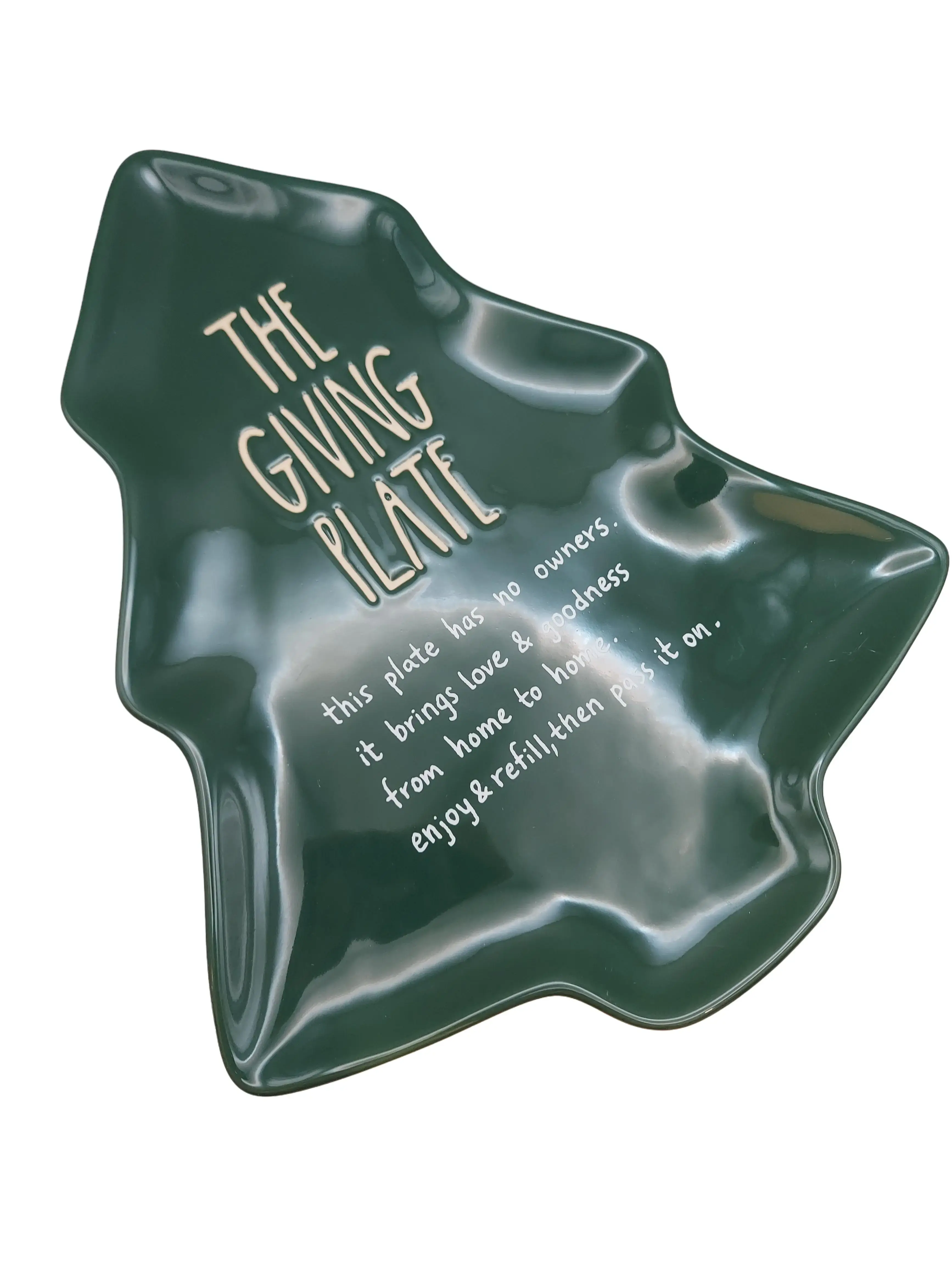Rae Dunn Christmas Tree Plate, The Giving Plate, Ceramic Cookie Plate, Rae Dunn Ceramics, Family Heirloom, Rae Dunn Ceramic Plate