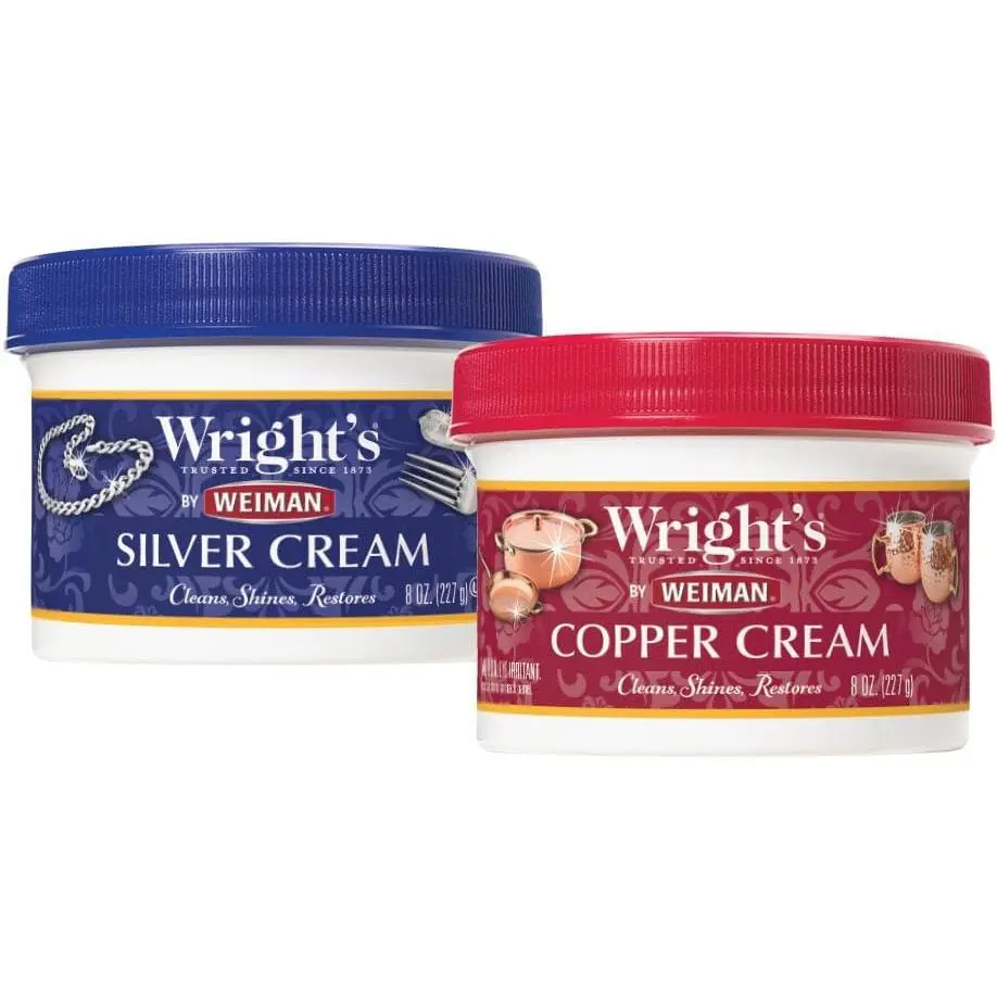 Wright's Silver and Copper Cleaner and Polish - 8 Ounce Each - Premium Metal Polish Silver Copper Brass Chrome and More