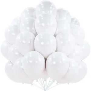 PartyWoo Pearl White Balloons 100pcs 12 Inch Metallic White Latex Balloon for Anniversary Retirement Wedding Graduation Baby Shower Birthday Gender Reveal Engagement Tea Party Decorations White-Z30