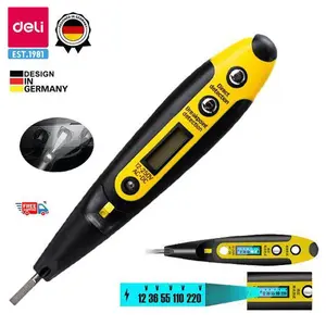 Tester Pen Voltage Non-Contact Detector Pen 12-250v LED Large Blue Screen Display Auxiliary Lighting