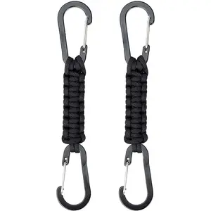 Paracord  Carabiner Clip, D Ring Lanyard Hanger  Hook for Water Bottle, Key, Backpacks, Men, Women