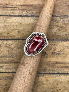 Rowlan-Rolling Stones Ring with Bloody Basin Jasper Gemstone