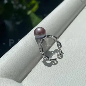 PEARLISM 9-10mm Purple Edison Pearl S925 Ring