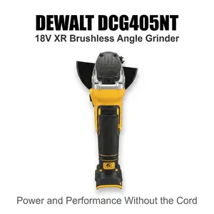 DEWALT 405NT Brushless Cordless Angle Grinder For Metal Cutting Surface Polishing And Rust Removing Works In Construction And Mechanical Processing Low Vibration Structure Kickback Protection And Stable Power Operation