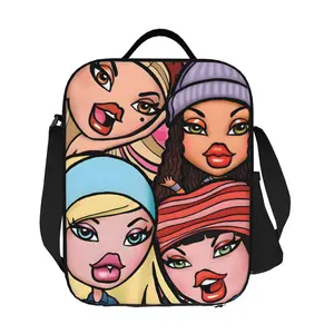 This multi-functional lunch bag features a printed pattern and is suitable for the office, workplace, campus, and everyday carry. It includes a durable, single-sided printed shoulder strap and is an insulated, large-capacity lunch bag.