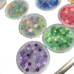 Picky Pad - Silicone Base Filled with Bead Mix for Unique Picking Experience, Beading Making with Beaded Edge, Crystal DIY Charms Craft Kit (Multiple Options Coming Soon)