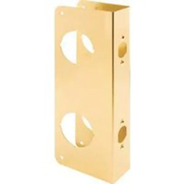 Prime Line Products 9560 Door Reinforcer Lock, 9 in Solid Brass Latches & Bolts, Drill-Ready Holes, Universal Wood/Metal Fit, Burglary Protection Hardware, Door Reinforcement