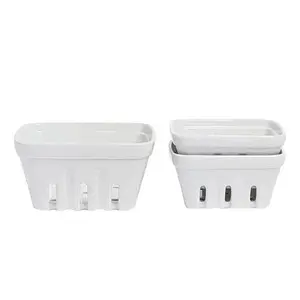 3-piece Multipurpose Berry Baskets - White