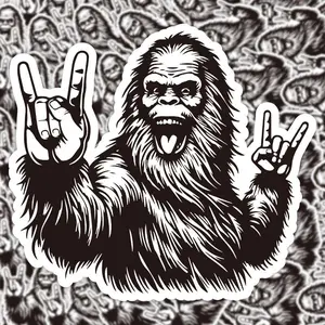 Sasquatch Pattern Car Sticker, Bumper Sticker, Waterproof & Durable Car Decal, Easy To Peel & Stick, Universal Car Exterior Decoration Accessories, Stylish Car Merch, Stickers For Cars