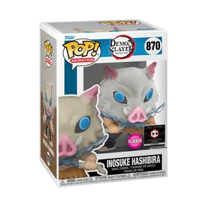 Funko Pop! Demon Slayer - Inosuke Hashibira (Flocked) (Chalice Collectibles) #870 Exclusive Collectible Pop Vinyl Figure