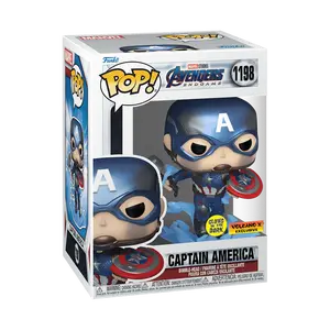 Funko Pop! Avengers Endgame - Captain America with Broken Shield (Glow) #1198 Exclusive (Sticker may vary) Collectible Pop Vinyl Figure