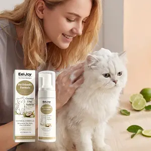 Cat no-rinse shampoo: cleansing foam for odor and dirt removal. leaves coat smooth, soft, and shiny. gentle formula with a refreshing scent. the perfect choice for cats who dread water. a must-have for convenient grooming