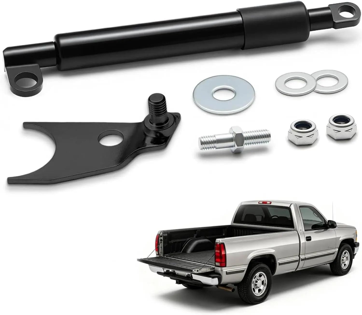 Truck Tailgate Assist Shock Kit, Pickup Soft Open Tailgate Damper Kit for 1999-2006 Chevy Silverado/GMC Sierra 1500 2500 3500 & 2007 Classic 1500 Models