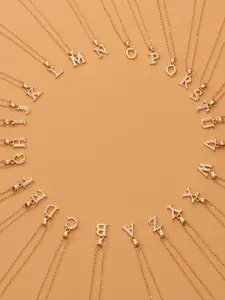 Fashion Letter Detail Pendant Necklace for Women for Gift As Summer Outfits 2024, Clavicle Chain Necklace Minimalist Chain, High End Necklace, Minimalist Necklaces