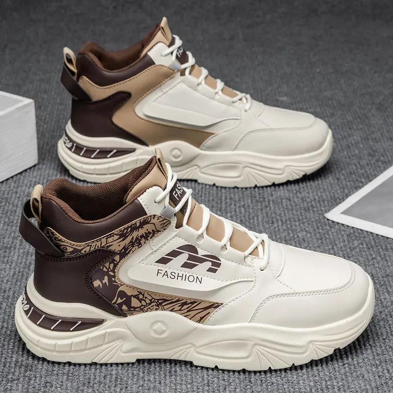 UYCEKK Men's Height-Enhancing Sneakers - All-Season High Top Shoes with & Rubber Sole, Heightened Daddy Boots for Teen, Casual Athletic Wear for, Running, Outdoor (Summer/Spring) - Easy-Care Design