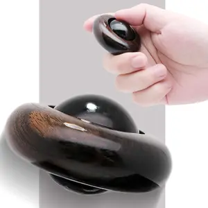 Tybasthe Fidget Toys for Adults, Wooden Stress Relief Toy, EDC ADHD Tools for Adults, Portable Figette Toys Adults Fidgets for Anxiety and Stress Balls, Quiet Fidget Cube Desk Toys for Office