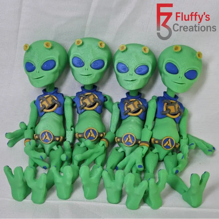 Anycubic Alien – 3D Printed Flexi Alien Toy by Flexi Factory | Printed by Fluffy’s Creations