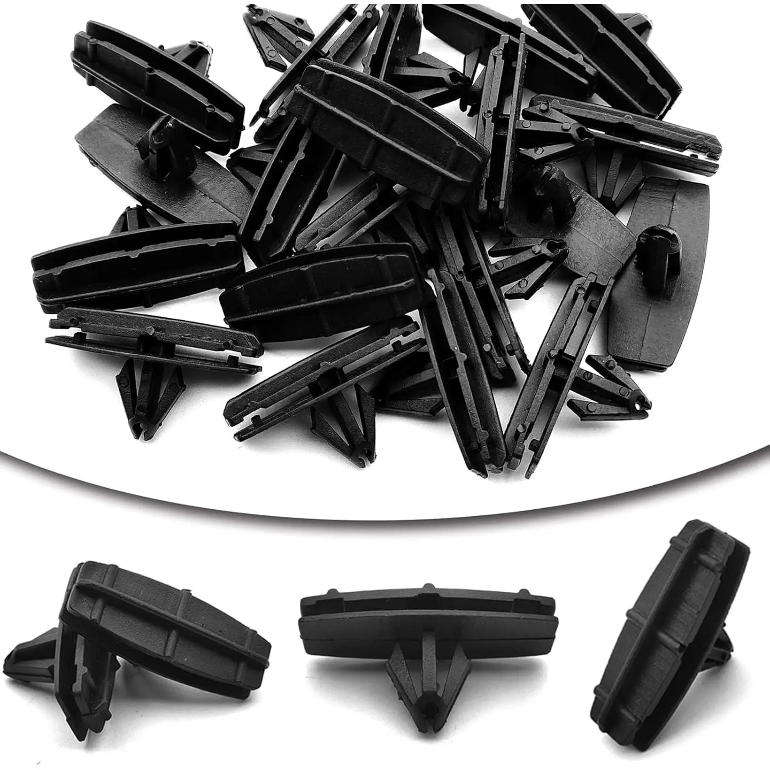 30 Pcs Automotive Push-On Quick-Fastening Clips Set - Car Accessory for Retaining Panels, Rocker Moldings, Fender Flare, Compatible with Jeep Wrangler JK, Unlimited JK, Ram 4500, Ram 5500 (OEM #68039280-AA) Replacement, Retains Panels