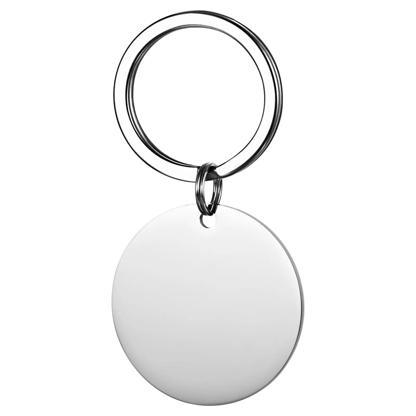OIDEA Personalized Engraved Round Keychain - Customizable Stainless Steel ID Tag, Circular Pendant, Compact EDC Keychain, Engraved Matching Gift for Couples, Circular Pendant Keychains, Compact Keychain Keychains