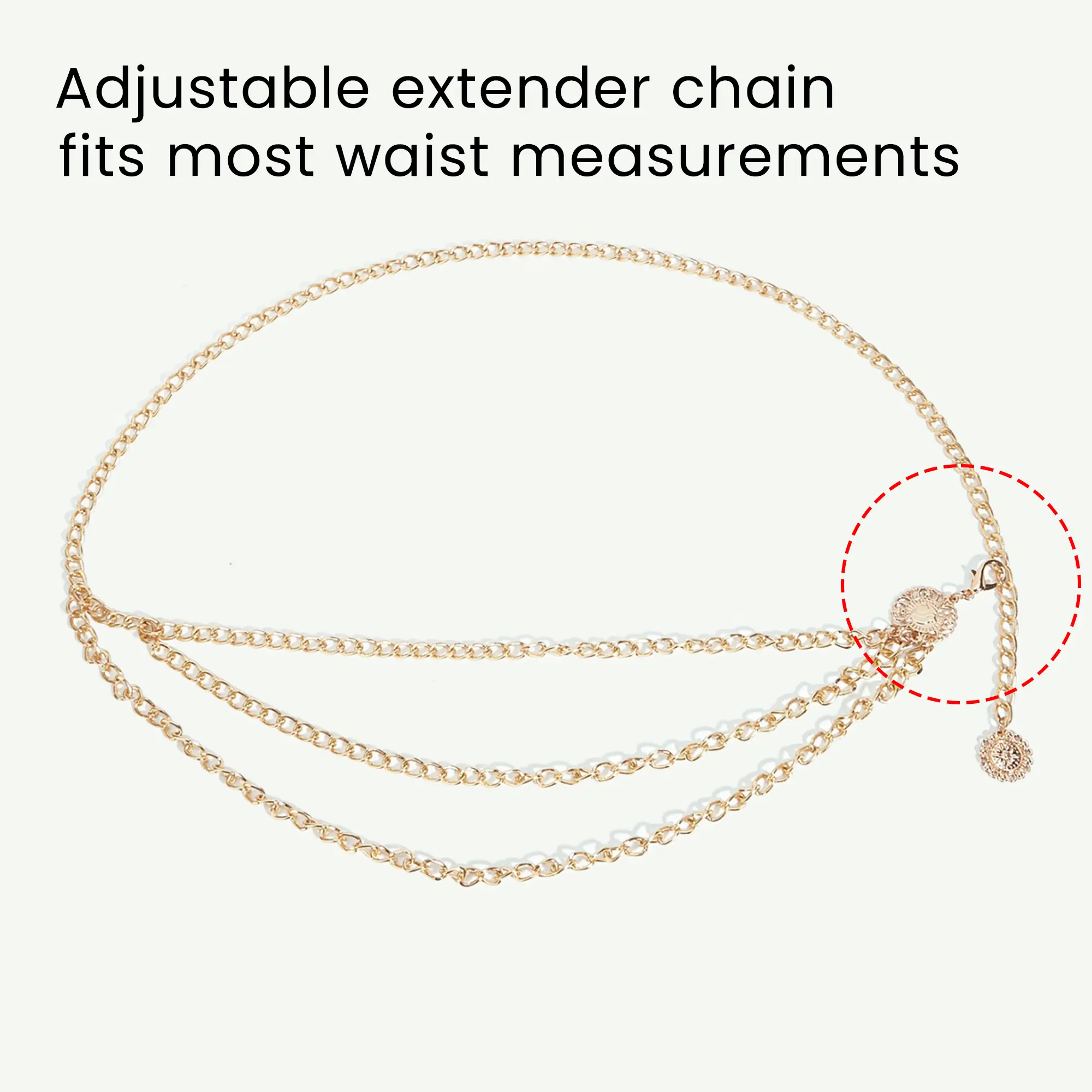 gold chain belts - TikTok Shop display picture 2
